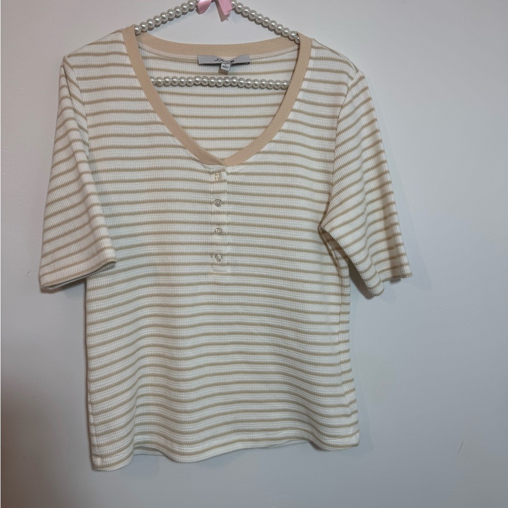 Joe's Jeans Tan and White Collection Label
